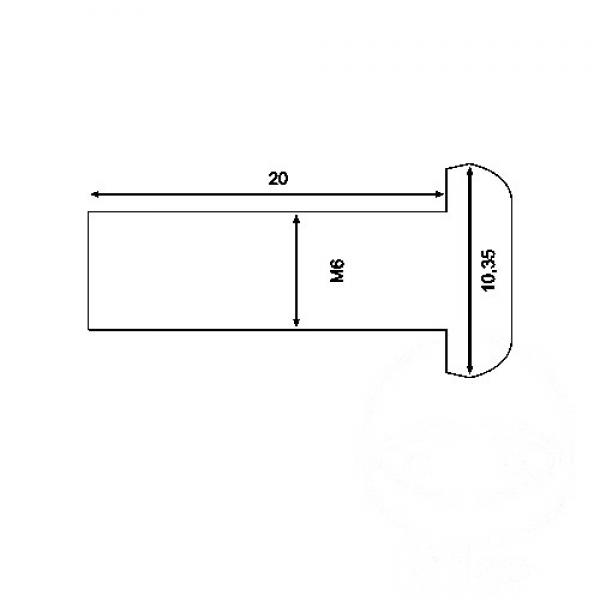 Schrauben für Bremsscheibe vorne M6X20 Inhalt 6 Stueck