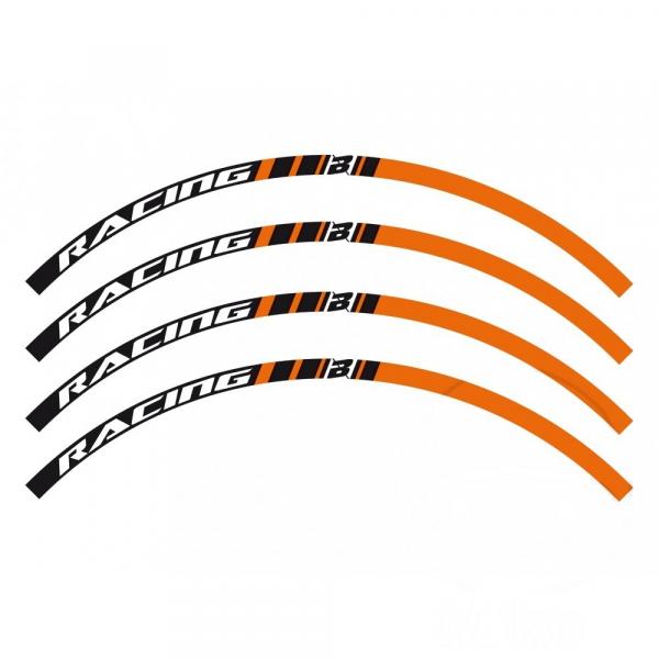 Felgenrandaufkleber BlackBird Racing Racing orange