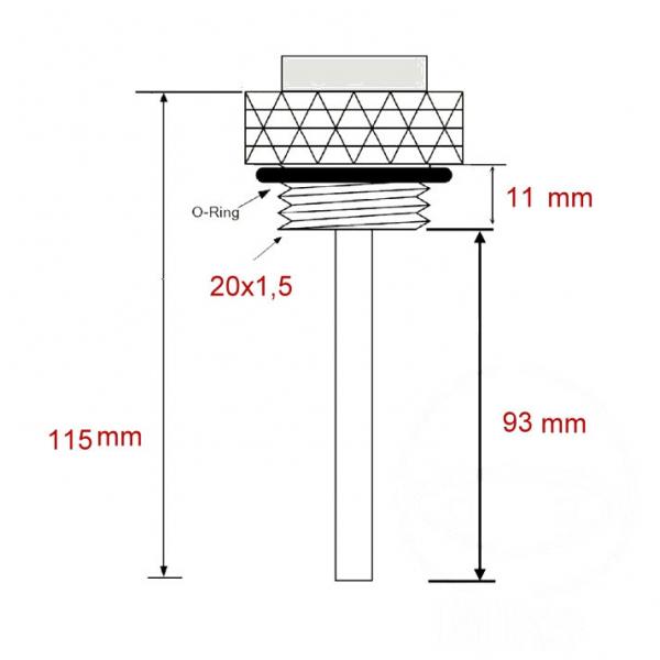 Öltemperatur Direktmesser   M 20X1.5 mm