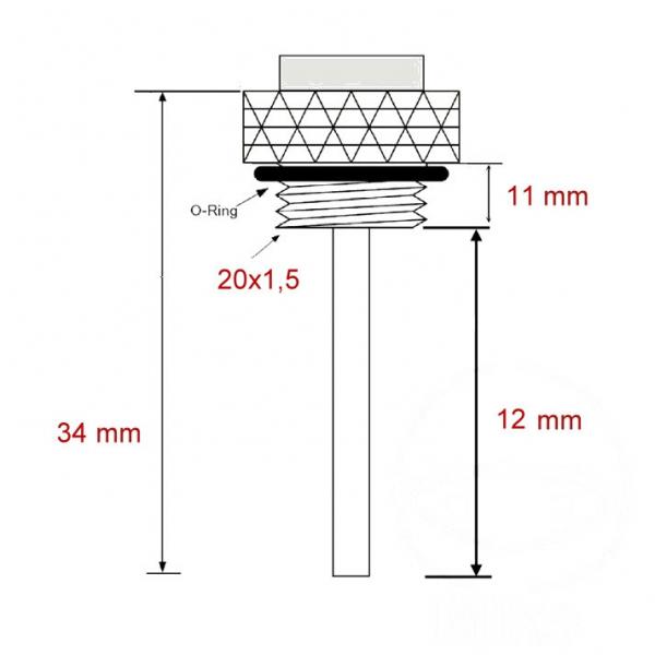 Öltemperatur Direktmesser   M 20X1.5 mm
