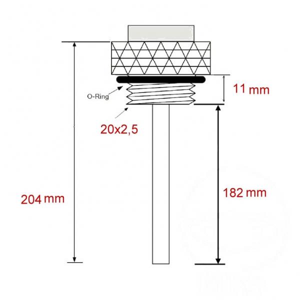 Öltemperatur Direktmesser   M 20X2.5 mm