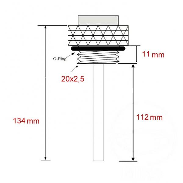 Öltemperatur Direktmesser   M 20X2.5 mm