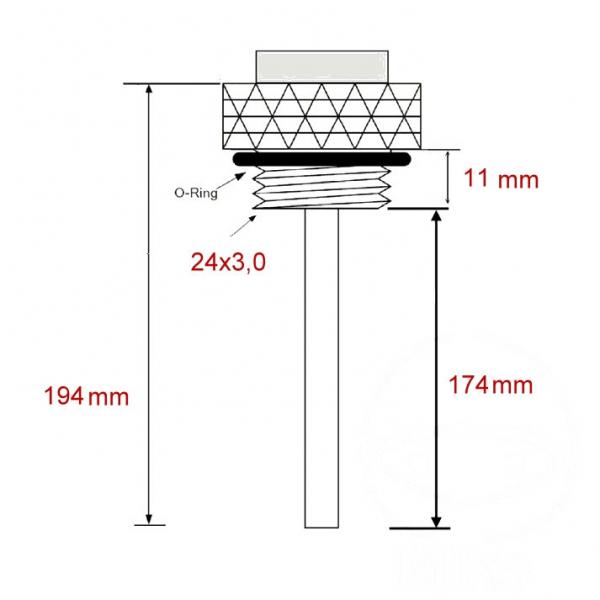 Öltemperatur Direktmesser   M 24X3.0MM