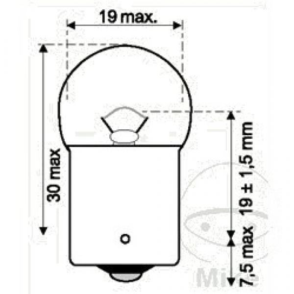 Lampe 6V10W   BA15S Inhalt 10 Stück