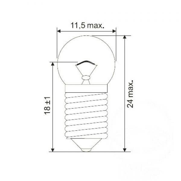 Lampe 6V0.6W   E10 Inhalt 10 Stück