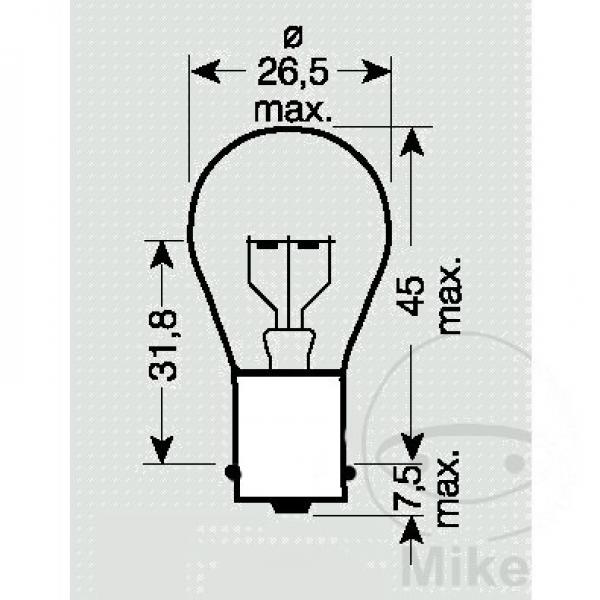 Lampe 6V21W   BA15S Inhalt 1 Stück