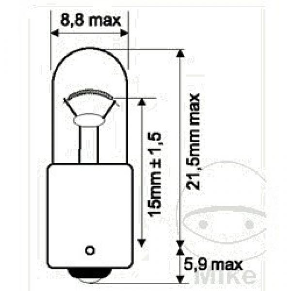Lampe 6V4W   BA9S Inhalt 10 Stück