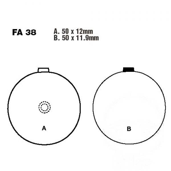 Bremsklotz vorne Semi-Sinter FA38V