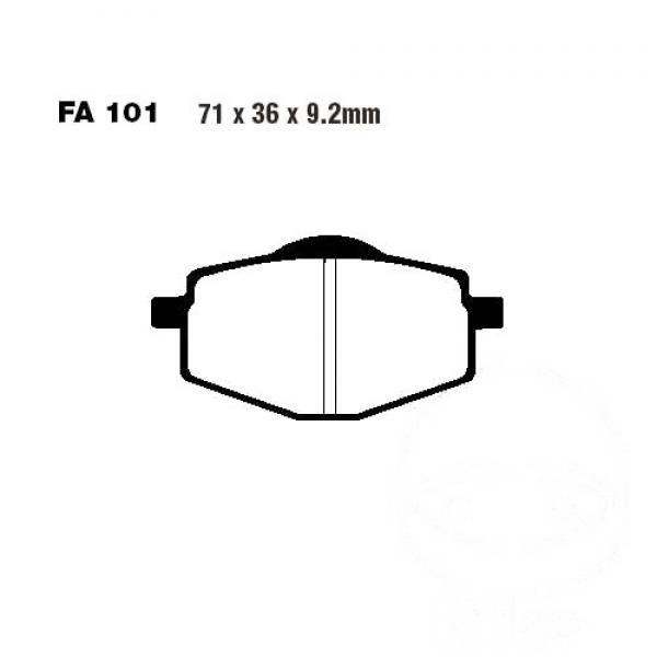 Bremsklotz hinten Standard EBC FA101