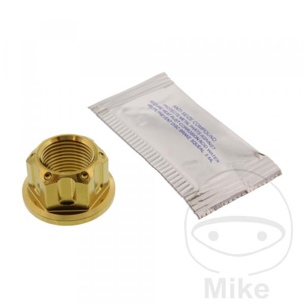 Mutter Achse Pro Bolt, M18x1.50mm Edelstahl V4A gold LSSNUT18150002G