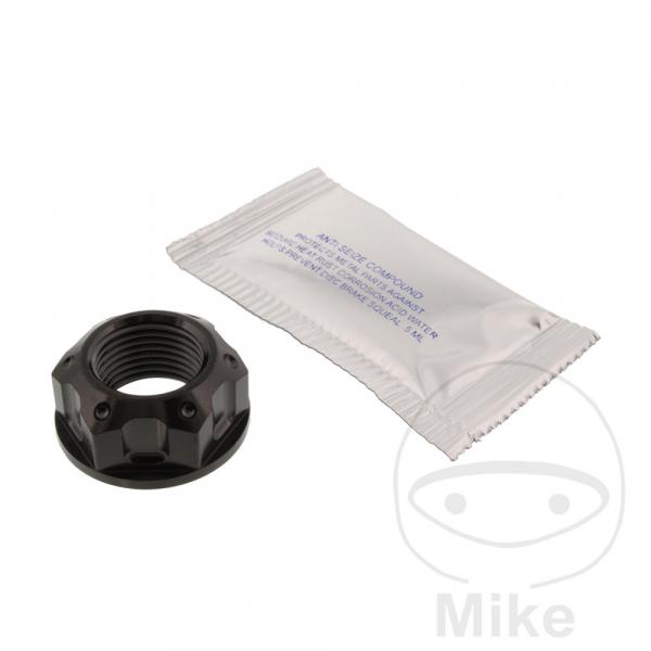 Mutter Achse Pro Bolt, M18x1.50mm Edelstahl V4A schwarz LSSNUT18150001BK