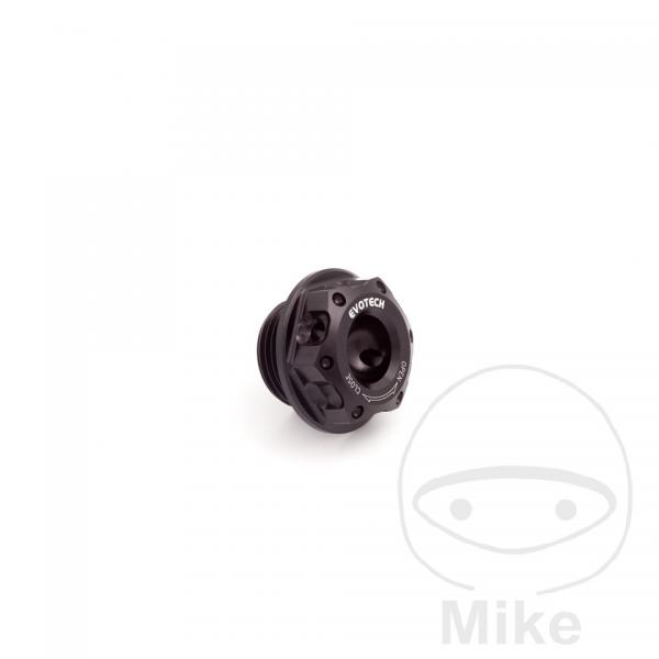 Öleinfüllschraube alu Evotech, 20x1.5mm schwarz OFC-01-Dn