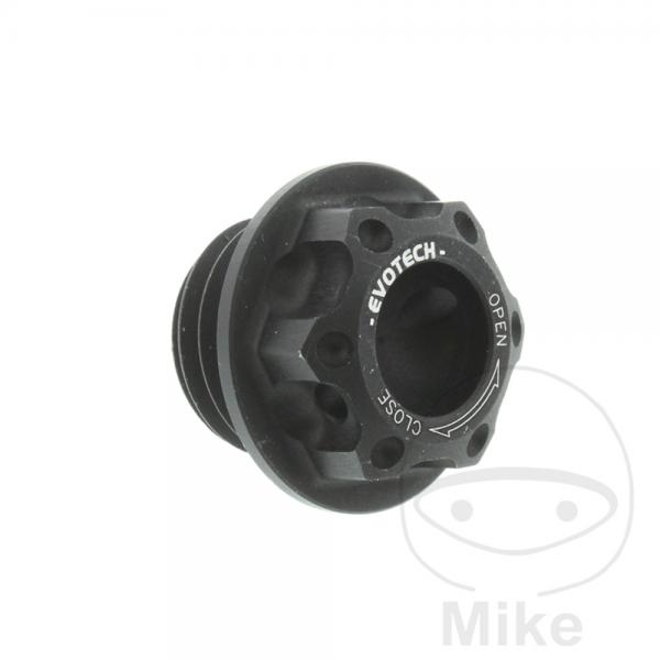 Öleinfüllschraube alu Evotech, 20x2.5mm mattschwarz OFC-04-Dks