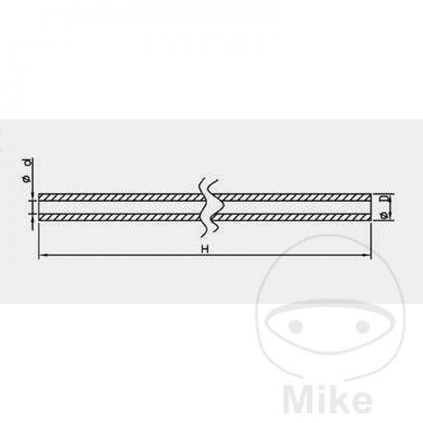 Druck Stange für Gabel, Zugstufe Kayaba 110370002501