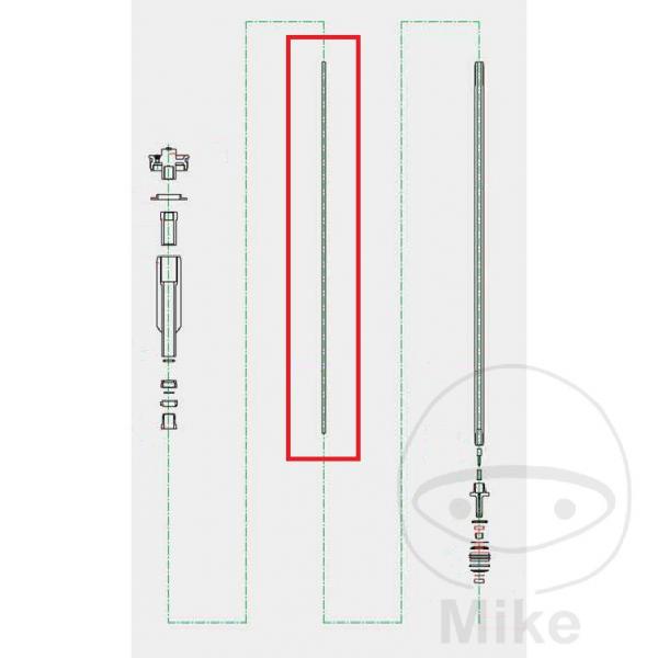 Druck Stange für Gabel, Zugstufe Kayaba 110370002501