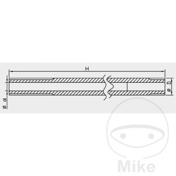 Kolbenstange für Gabel, Zugstufe Kayaba 110340001701
