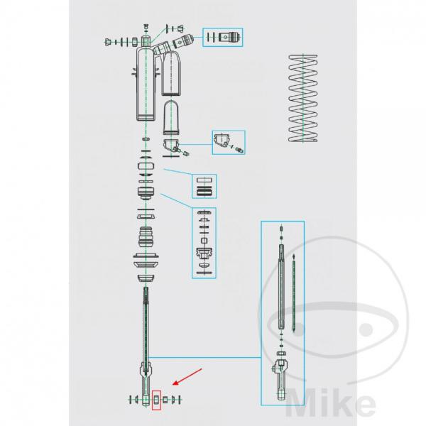Lager Kolbenstange, Federbein Kayaba 120480000201