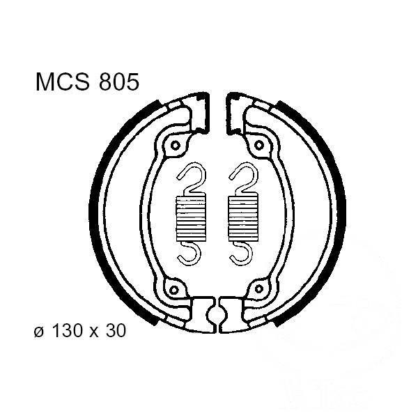 Bremsbacken hinten TRW Lucas MCS805 inkl. Federn