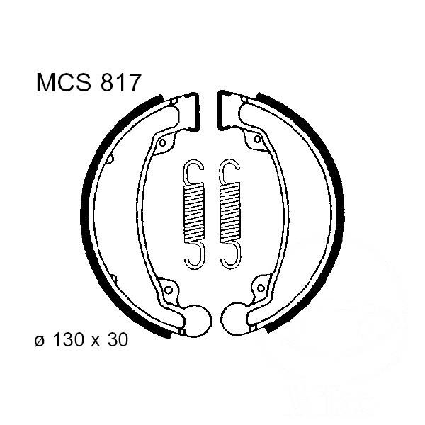 Bremsbacken hinten TRW Lucas MCS817 inkl. Federn