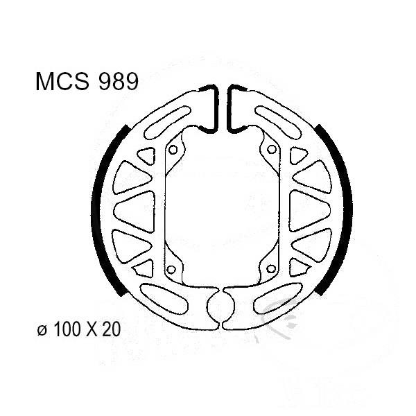 Bremsbacken hinten TRW Lucas MCS989 inkl. Federn