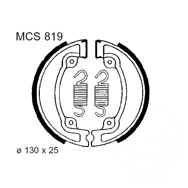 Bremsbacken vorne TRW Lucas MCS819 inkl. Federn