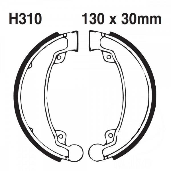Bremsbacken hinten EBC Grooved H310G inkl. Federn
