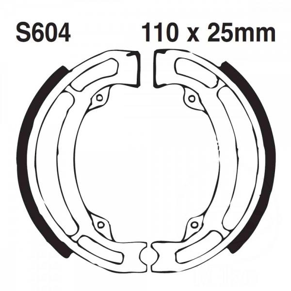 Bremsbacken hinten EBC Grooved S604G inkl. Federn