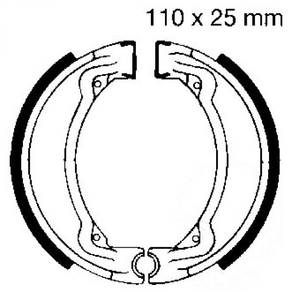 Bremsbacken hinten EBC Grooved Y504G inkl. Federn