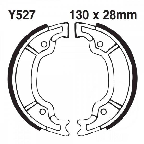 Bremsbacken hinten EBC Grooved Y527G inkl. Federn