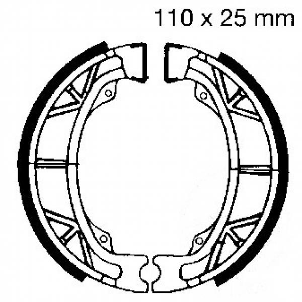 Bremsbacken hinten EBC H303 inkl. Federn