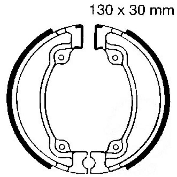 Bremsbacken hinten EBC H318 inkl. Federn