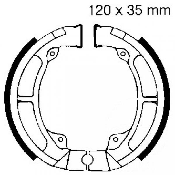 Bremsbacken hinten EBC K703 inkl. Federn