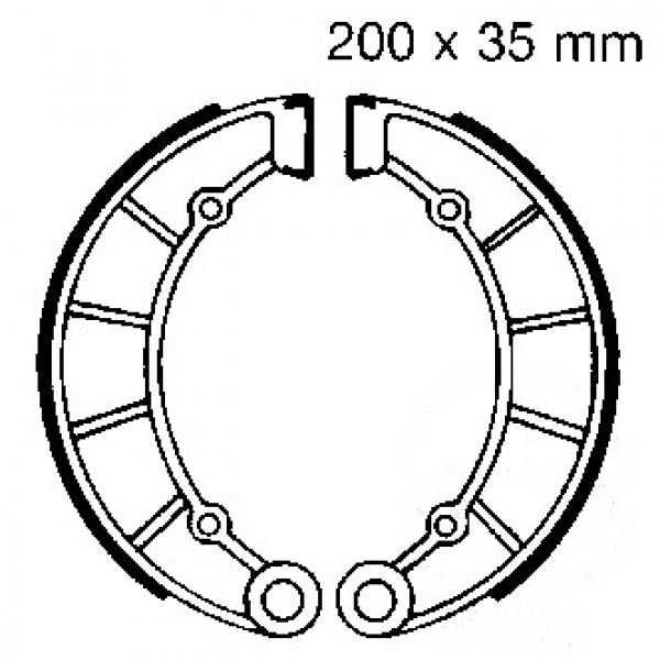 Bremsbacken hinten EBC K713 inkl. Federn