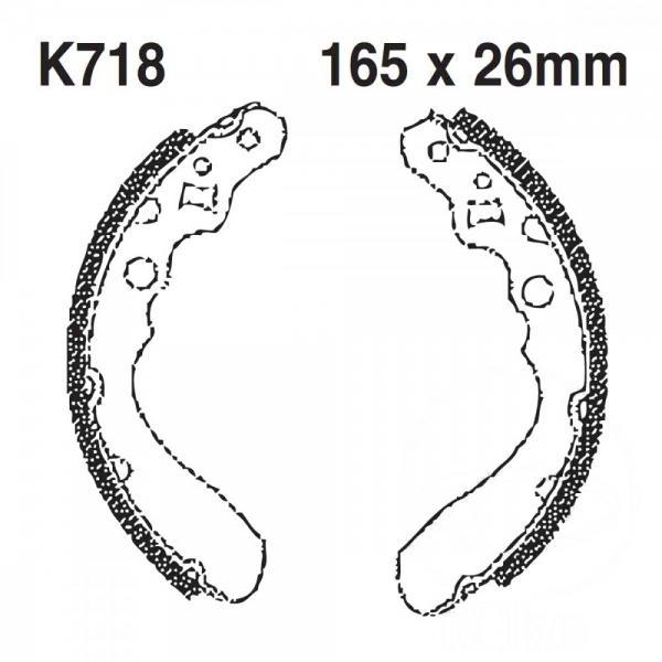 Bremsbacken hinten EBC K718 inkl. Federn
