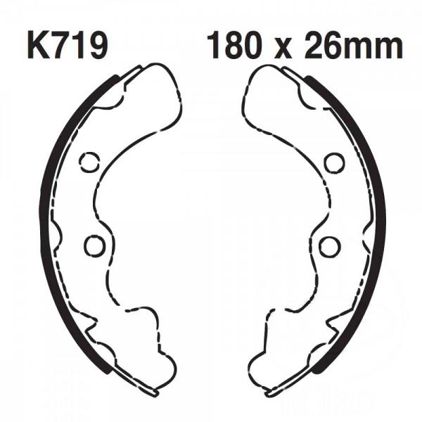 Bremsbacken hinten EBC K719 inkl. Federn