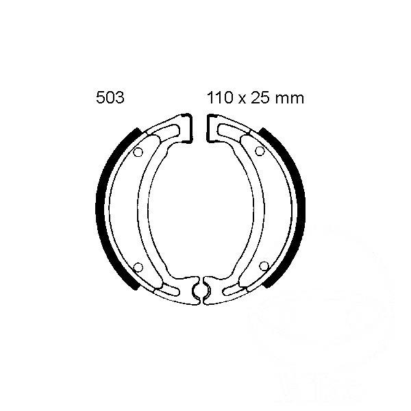 Bremsbacken hinten EBC Y503 inkl. Federn