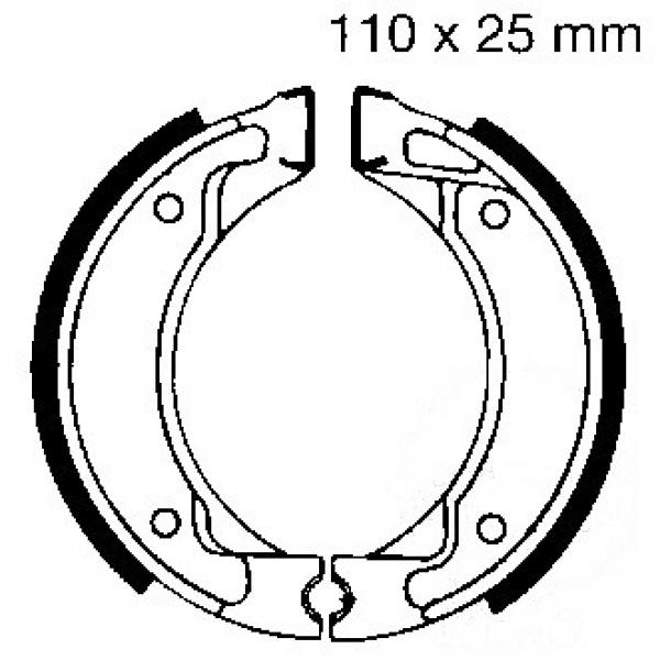 Bremsbacken hinten EBC Y518 inkl. Federn