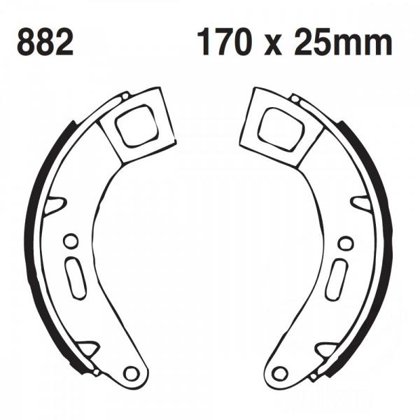 Bremsbacken vorne EBC 882 ohne Federn