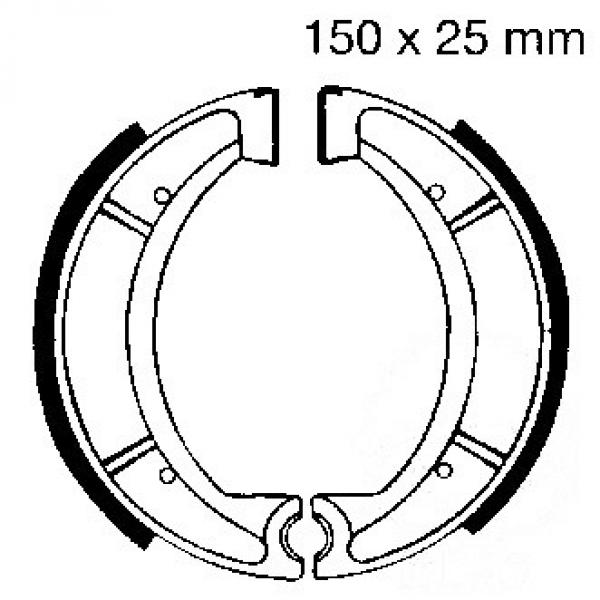 Bremsbacken vorne EBC Grooved Y510G ohne Federn