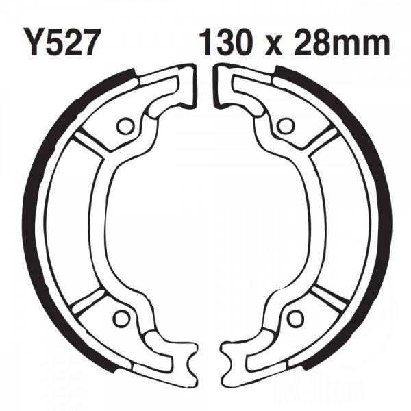 Bremsbacken vorne EBC Grooved Y527G inkl. Federn
