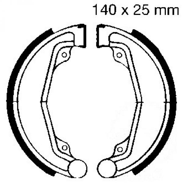 Bremsbacken vorne EBC H312 inkl. Federn