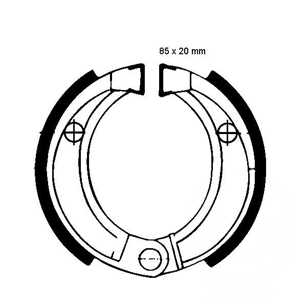 Bremsbacken vorne EBC H338 ohne Federn