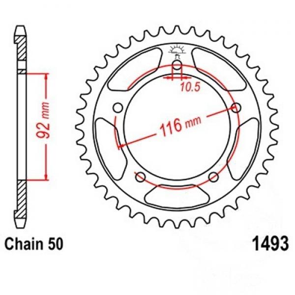 Kettenrad Stahl Teilung 530, Zähne 41