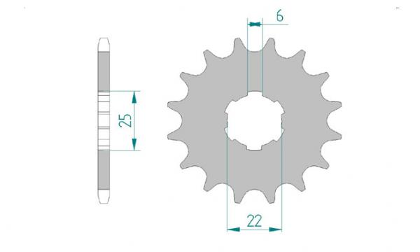 Antriebsritzel, Ritzel Teilung 420, 16 Zähne