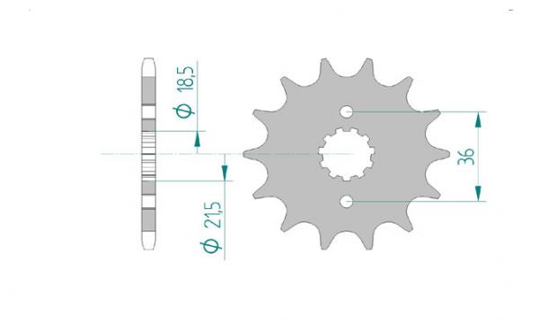 Antriebsritzel, Ritzel Teilung 520, 13 Zähne