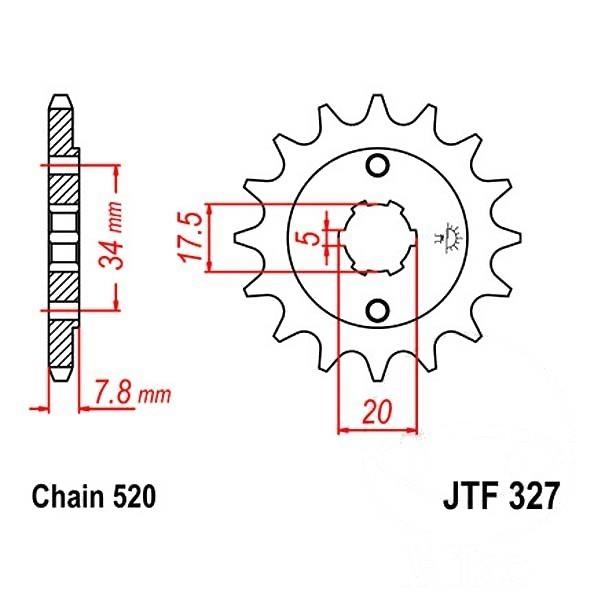 Antriebsritzel, Ritzel Teilung 520, 12 Zähne