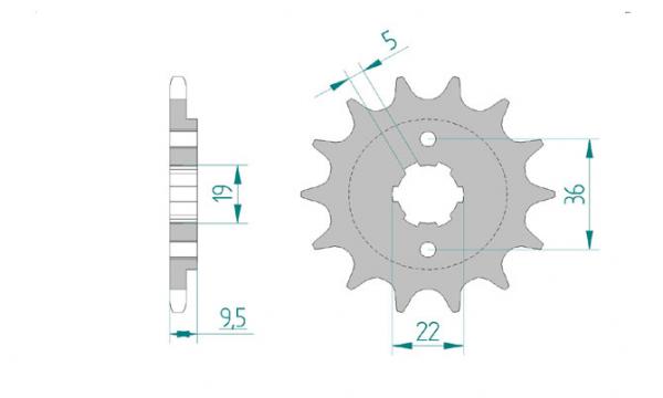 Antriebsritzel, Ritzel Teilung 520, 14 Zähne