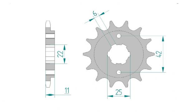 Antriebsritzel, Ritzel Teilung 520 NSR250, 15 Zähne