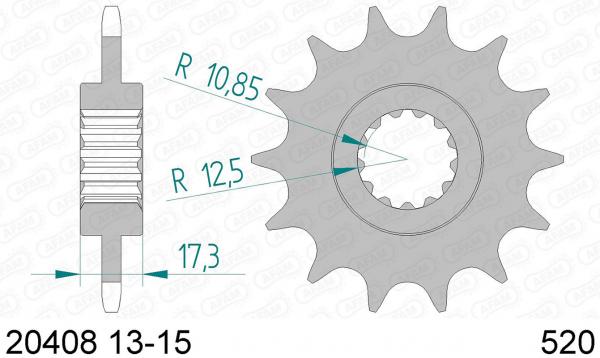 Antriebsritzel, Ritzel Teilung 520, 14 Zähne