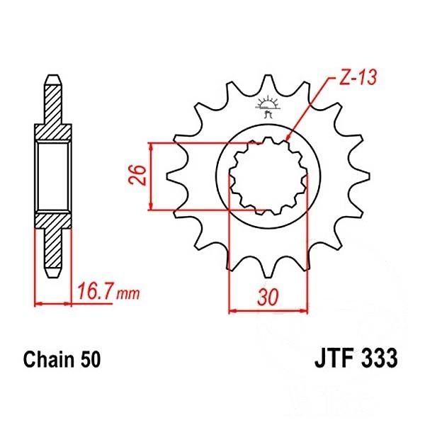 Antriebsritzel, Ritzel Teilung 530, 15 Zähne